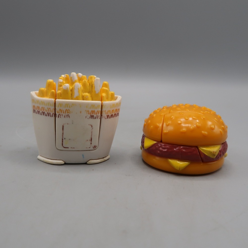 Vintage 1987 1988 Mcdonalds Fries & Burger Transformer Happy Meal Toy 80s